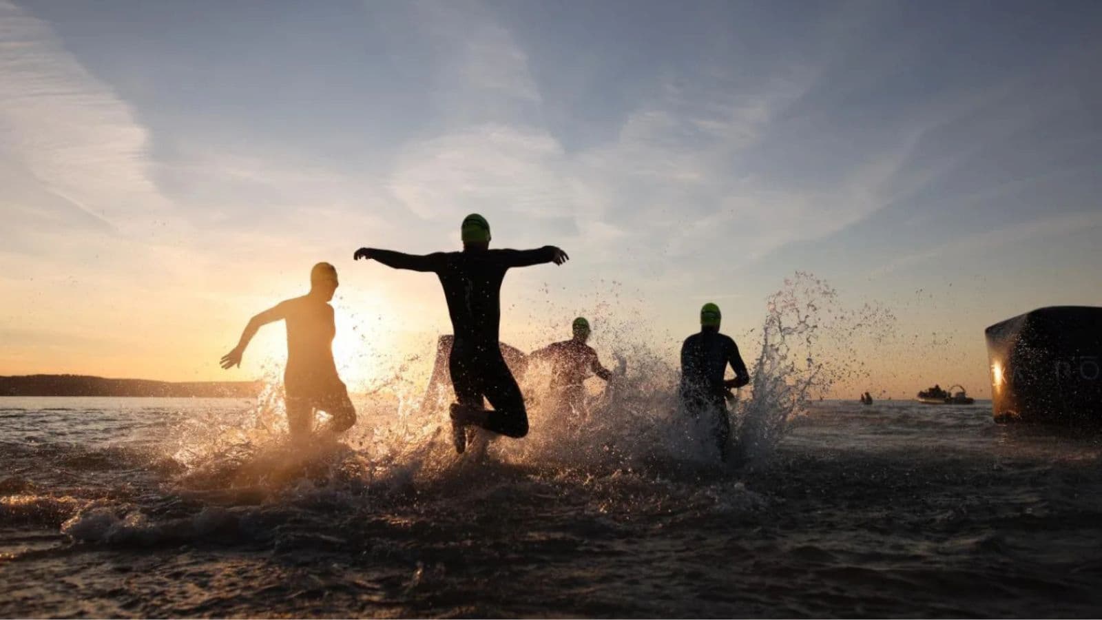 Triathlete practicing freestyle technique drills during a focused pool session to improve swimming efficiency.