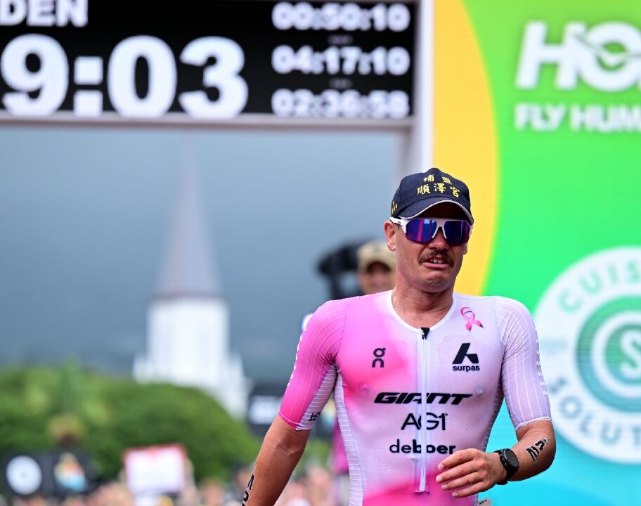 Gustav Iden emotional finish line Kona 2026