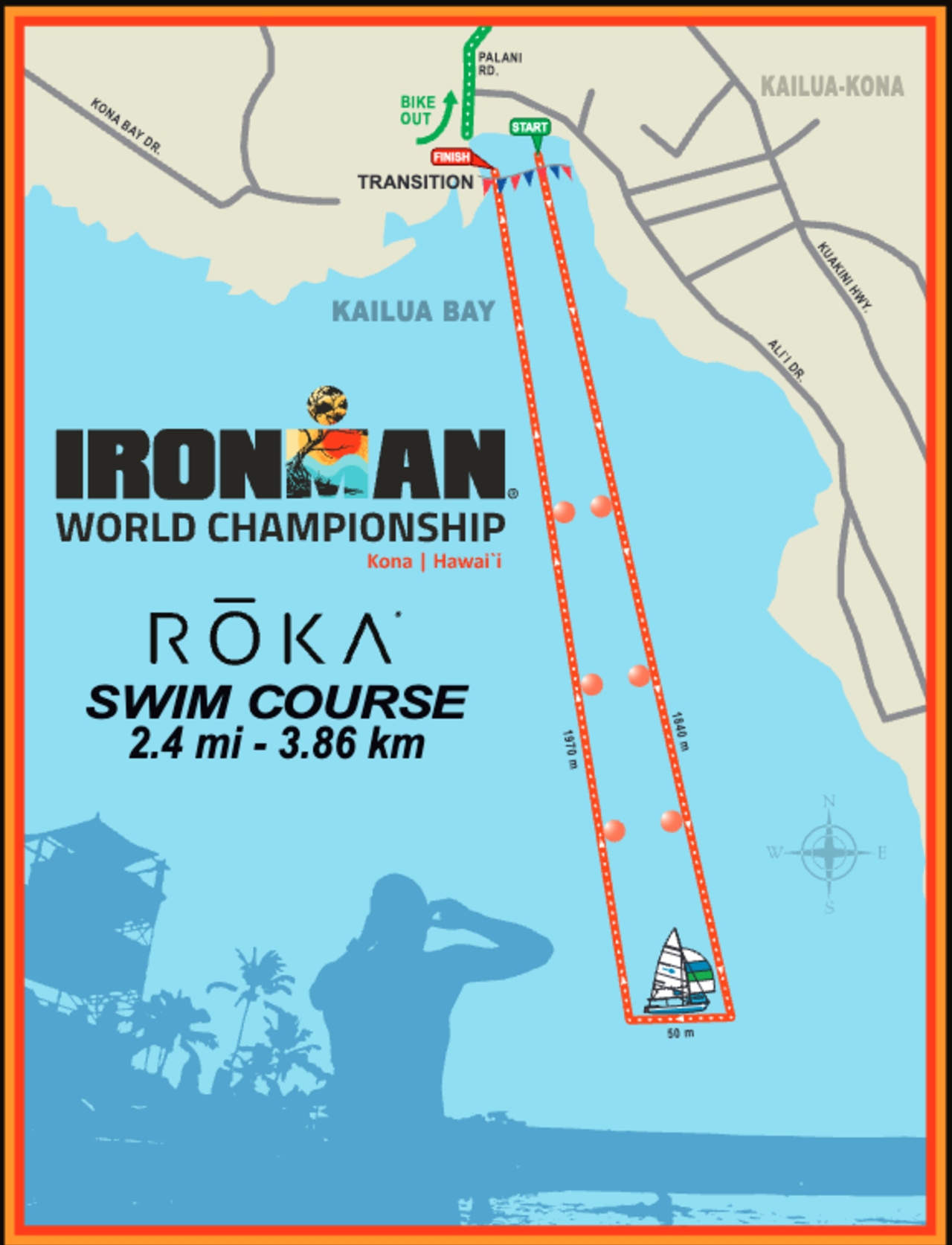 Kona swim map
