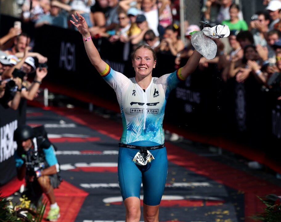 Solveig Lovseth crosses line Kona 2026