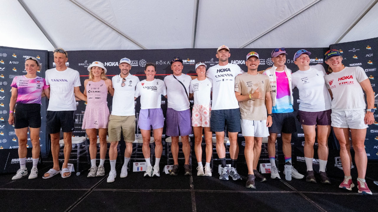 men women pre race press conf Kona 2026